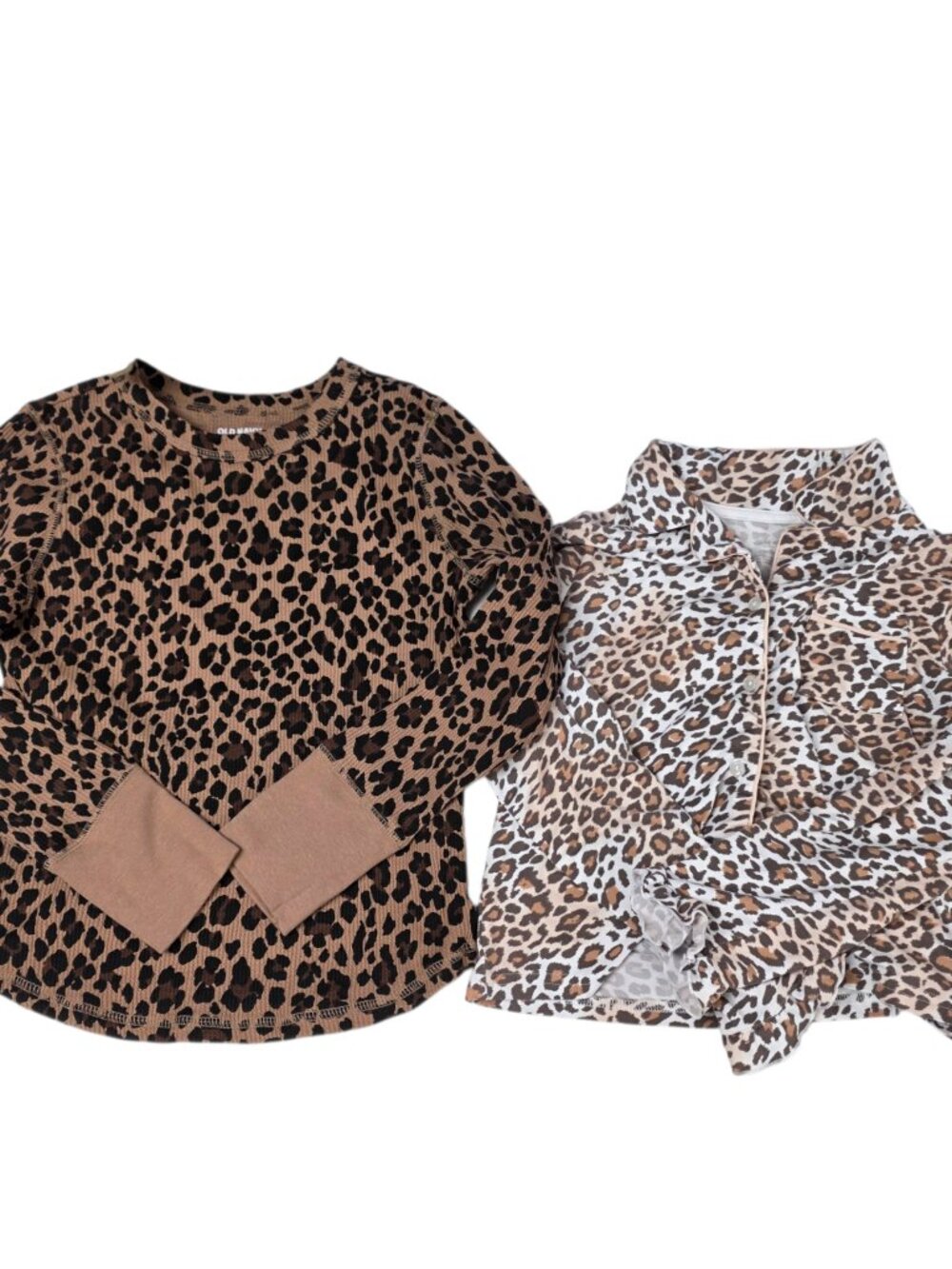 Girl's Leopard Print Pajama Shirts, Tahari, Old Navy, Size 10-12, Large